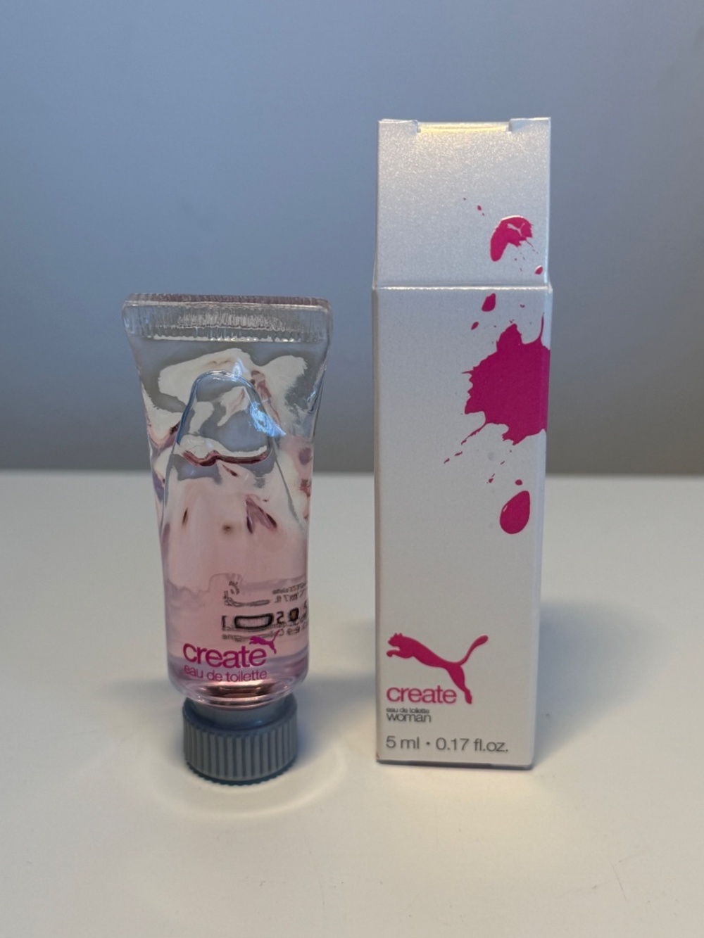 NEW RARE Puma Create Woman Eau de Toilette 5ml Mini Glass Bottle Discontinued